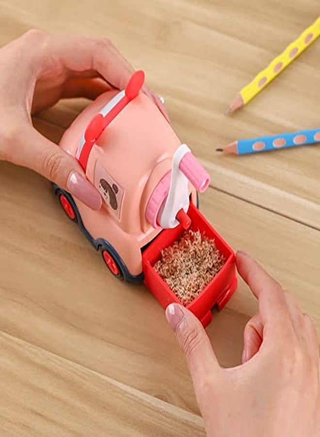 تيمسون مبراة أقلام رصاص من تيمسون - مبراة أقلام رصاص على شكل سيارة ألعاب للأطفال بعجلات متحركة، لون أزرق - Image 4